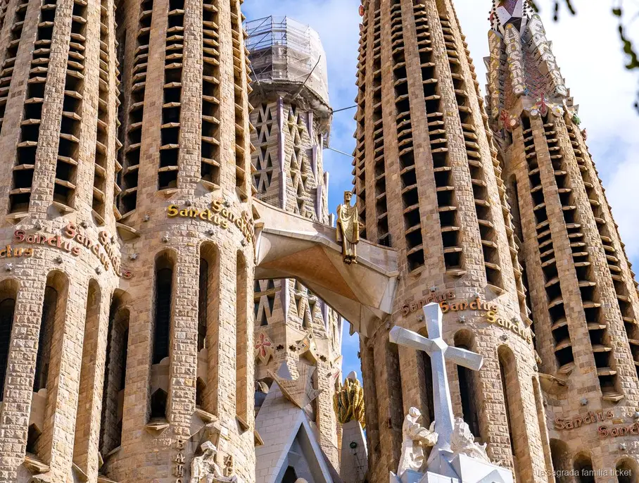 Nativity Facade carvings seen on the Sagrada Familia facade tour