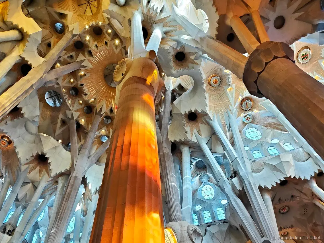 Fassadendetail untersucht auf der Sagrada Familia Privattour mit Architekt