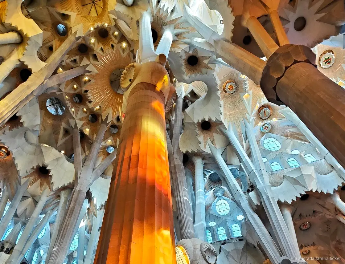 Detalle de fachada examinado en la visita privada de arquitecto a la Sagrada Familia